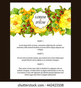 Romantic invitation. Wedding, marriage, bridal, birthday, Valentine's day.