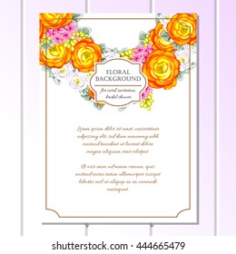 Romantic invitation. Wedding, marriage, bridal, birthday, Valentine's day.