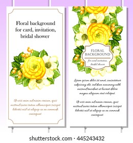 Romantic invitation. Wedding, marriage, bridal, birthday, Valentine's day. 