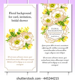 Romantic invitation. Wedding, marriage, bridal, birthday, Valentine's day. 