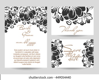 Romantic invitation. Wedding, marriage, bridal, birthday, Valentine's day.