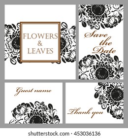 Romantic invitation. Wedding, marriage, bridal, birthday, Valentine's day.