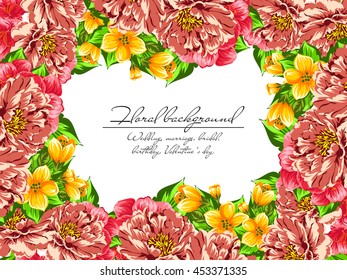 Romantic invitation. Wedding, marriage, bridal, birthday, Valentine's day.