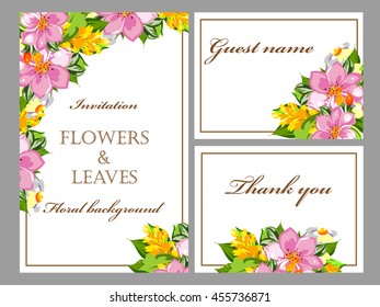 Romantic invitation. Wedding, marriage, bridal, birthday, Valentine's day.