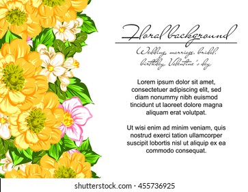 Romantic invitation. Wedding, marriage, bridal, birthday, Valentine's day.