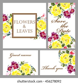 Romantic invitation. Wedding, marriage, bridal, birthday, Valentine's day.