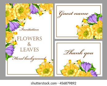Romantic invitation. Wedding, marriage, bridal, birthday, Valentine's day.