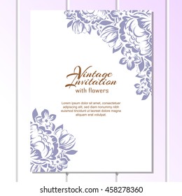 Romantic invitation. Wedding, marriage, bridal, birthday, Valentine's day.