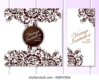 Romantic invitation. Wedding, marriage, bridal, birthday, Valentine's day.