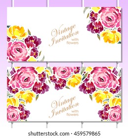 Romantic invitation. Wedding, marriage, bridal, birthday, Valentine's day.