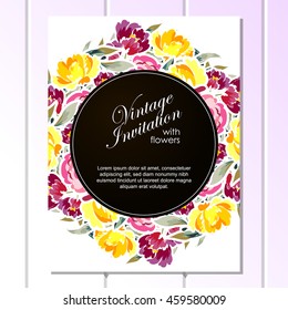 Romantic invitation. Wedding, marriage, bridal, birthday, Valentine's day.