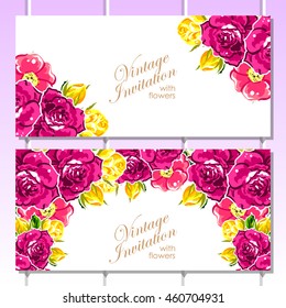 Romantic invitation. Wedding, marriage, bridal, birthday, Valentine's day.