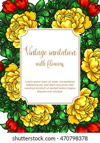 Romantic invitation. Wedding, marriage, bridal, birthday, Valentine's day.