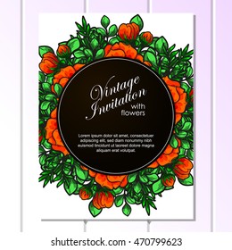 Romantic invitation. Wedding, marriage, bridal, birthday, Valentine's day.