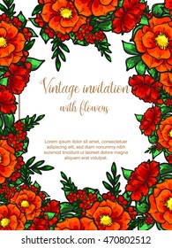 Romantic invitation. Wedding, marriage, bridal, birthday, Valentine's day.