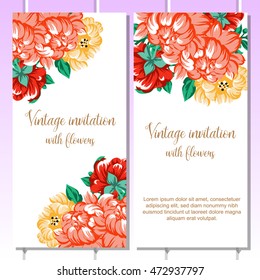 Romantic invitation. Wedding, marriage, bridal, birthday, Valentine's day.