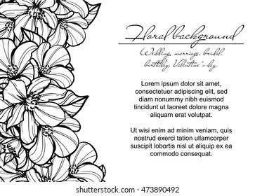 Romantic invitation. Wedding, marriage, bridal, birthday, Valentine's day.