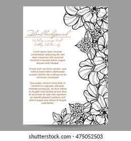 Romantic invitation. Wedding, marriage, bridal, birthday, Valentine's day.