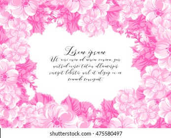 Romantic invitation. Wedding, marriage, bridal, birthday, Valentine's day.