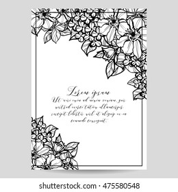 Romantic invitation. Wedding, marriage, bridal, birthday, Valentine's day.