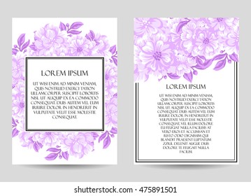 Romantic invitation. Wedding, marriage, bridal, birthday, Valentine's day.