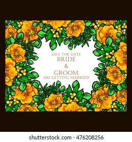 Romantic invitation. Wedding, marriage, bridal, birthday, Valentine's day.