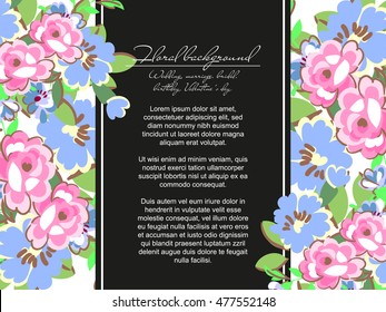 Romantic invitation. Wedding, marriage, bridal, birthday, Valentine's day.