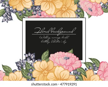 Romantic invitation. Wedding, marriage, bridal, birthday, Valentine's day.