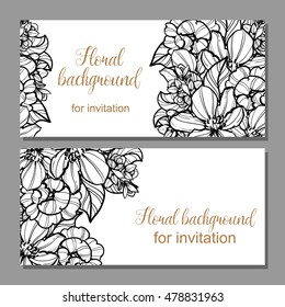 Romantic invitation. Wedding, marriage, bridal, birthday, Valentine's day.