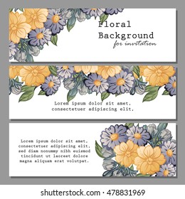 Romantic invitation. Wedding, marriage, bridal, birthday, Valentine's day.