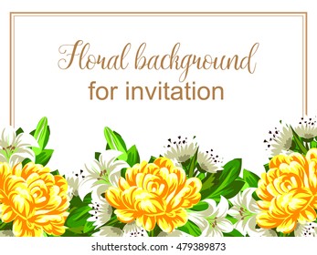 Romantic invitation. Wedding, marriage, bridal, birthday, Valentine's day.