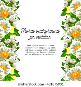 Romantic invitation. Wedding, marriage, bridal, birthday, Valentine's day.