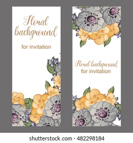 Romantic invitation. Wedding, marriage, bridal, birthday, Valentine's day.