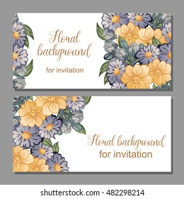 Romantic invitation. Wedding, marriage, bridal, birthday, Valentine's day.