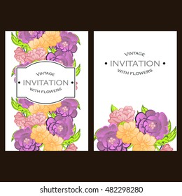 Romantic invitation. Wedding, marriage, bridal, birthday, Valentine's day.