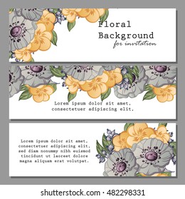 Romantic invitation. Wedding, marriage, bridal, birthday, Valentine's day.
