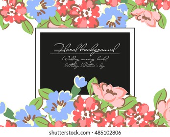 Romantic invitation for Wedding, marriage, bridal, birthday or Valentine's day.