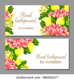 Romantic invitation. Wedding, marriage, bridal, birthday, Valentine's day.