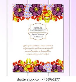 Romantic invitation. Wedding, marriage, bridal, birthday, Valentine's day.