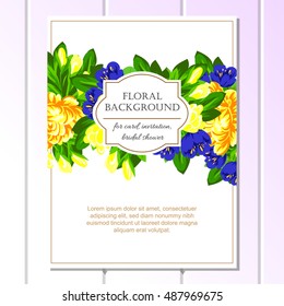 Romantic invitation. Wedding, marriage, bridal, birthday, Valentine's day.