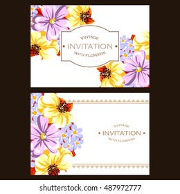 Romantic invitation. Wedding, marriage, bridal, birthday, Valentine's day.