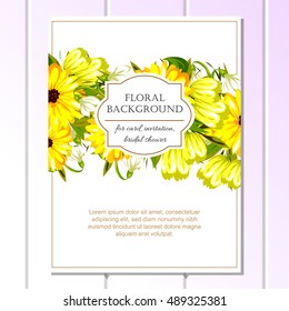 Romantic invitation. Wedding, marriage, bridal, birthday, Valentine's day.