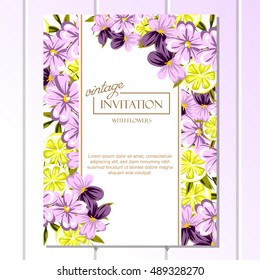 Romantic invitation. Wedding, marriage, bridal, birthday, Valentine's day.