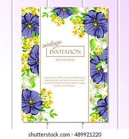 Romantic invitation. Wedding, marriage, bridal, birthday, Valentine's day.