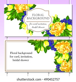 Romantic invitation. Wedding, marriage, bridal, birthday, Valentine's day.