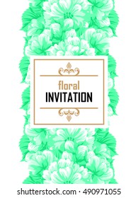 Romantic invitation. Wedding, marriage, bridal, birthday, Valentine's day.
