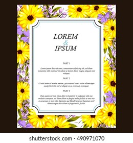 Romantic invitation. Wedding, marriage, bridal, birthday, Valentine's day.