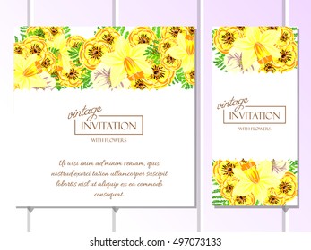 Romantic invitation. Wedding, marriage, bridal, birthday, Valentine's day.