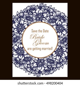 Romantic invitation. Wedding, marriage, bridal, birthday, Valentine's day.