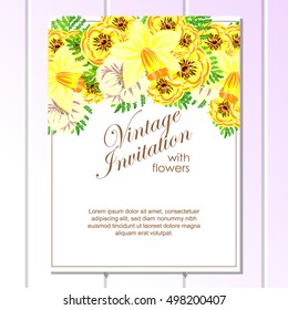 Romantic invitation. Wedding, marriage, bridal, birthday, Valentine's day.